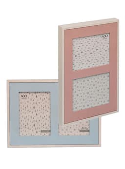 Marco Doble madera RosaCeleste 15x21 cm 2F Rosado