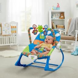 Silla Mecedora Para Bebe Nido Cvibrador Celeste - Azul