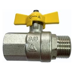 Llave Paso Bola Gas Tres Cuartos Hi-he Mariposa Certificada Sec