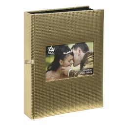 Album hojas negras con tapas brillosas. para ensobrar 10x15 cm / 100F Dorado