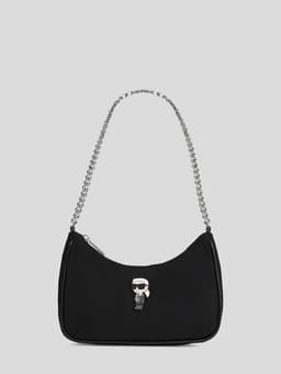 Cartera de hombro de nailon con aplique Ikon Negro Negro TALLA UNICA