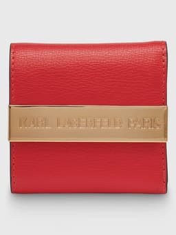 Billetera plegable con detalle metalico Rojo Rojo TALLA UNICA