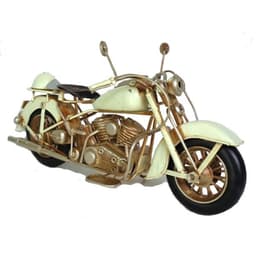 Adorno Moto vintage metalica Blanco