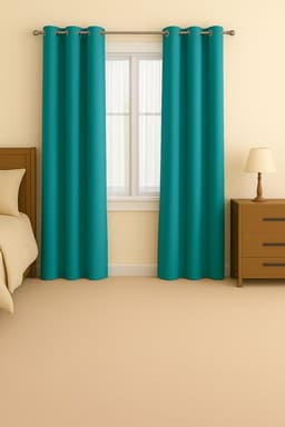 Cortina Blackout 100% Engomada Termica Tela Ligera 140x225 - Microfibra Premium - 2 Panos Turquesa