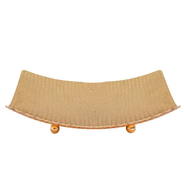 Bandeja metalica dorada 25x25x5 cm. Dorado Dorado