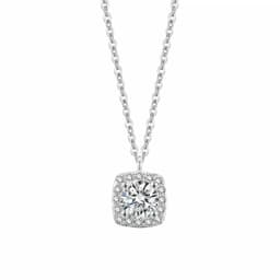 Collar Plata 925 Punto Luz Cuad Plateado TALLA UNICA