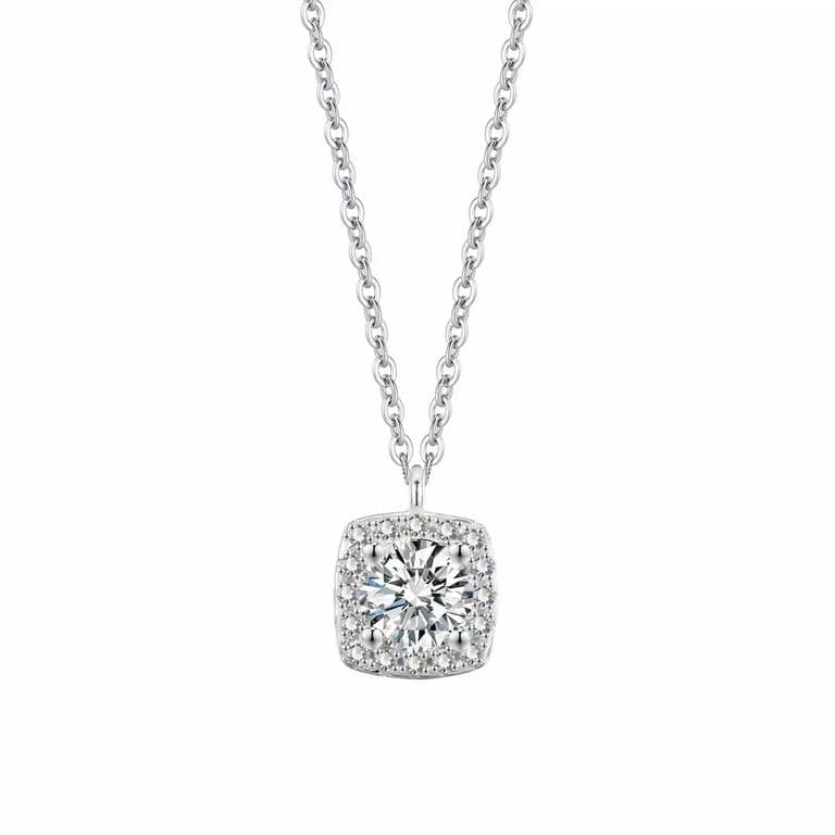 Collar Plata 925 Punto Luz Cuad Plateado TALLA UNICA