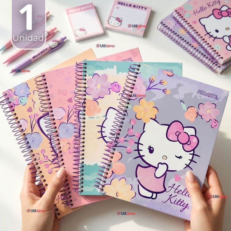 Cuaderno Universitario Hello Kitty 150 Hojas Tapa Gruesa Disenos Surtidos