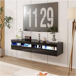 Rack Tv 160x40x30cm Con Luz variable Melamina Alto