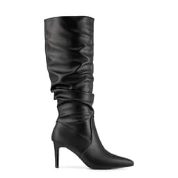 Bota Taco Alto Mujer Elegante PU ZS86 Negro 35