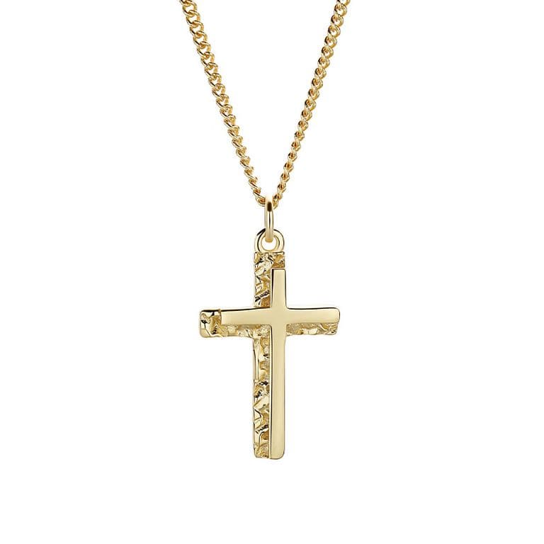 COLLAR PLATA 925 CRUZ LISA M Dorado TALLA UNICA