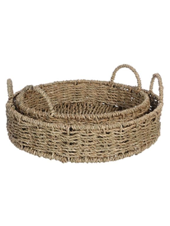 Canasto de Fibra Set de 2 unidades 30-35 cm