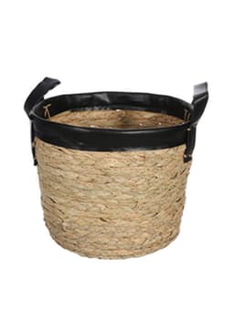 Canasto de Fibra Natural Seagrass 30x28 cm.