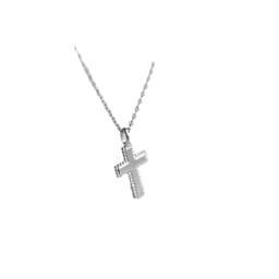 Collar Plata 925 Cruz Dis Plateado TALLA UNICA