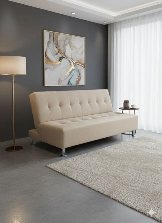 SOFA CAMA NEW BEIGE FELPA Beige