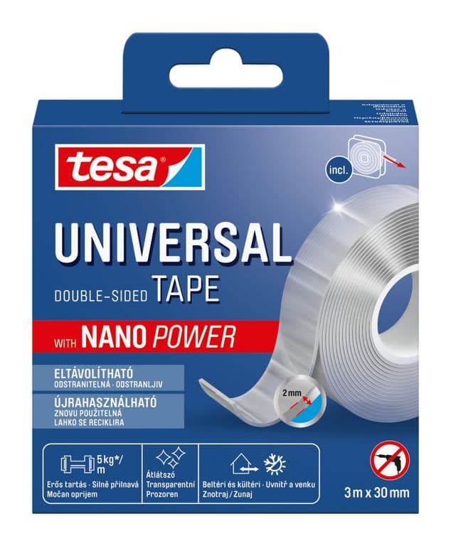 Cinta Adhesiva Doble Contacto Nano 3m x 30mm Color Transparente