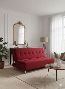SOFA CAMA NEW ROJO FELPA Rojo