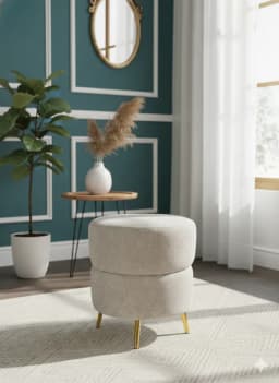 PUFF REDONDO ORBIT BEIGE Beige