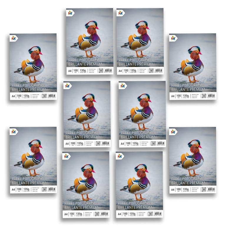 Papel Fotografico A4 135g x1000 Hojas - Secado Rapido