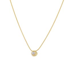 Collar Plata 925 Pluz Diseno Topo Dorado TALLA UNICA