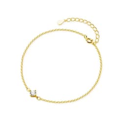 Pulsera Plata 925 Punto De Luz Dorado TALLA UNICA