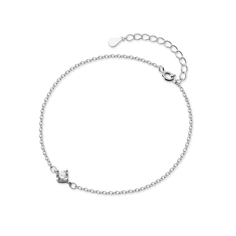Pulsera Plata 925 Punto De Luz Plateado TALLA UNICA