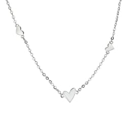 Pulsera Plata 925 Corazones Chec Plateado TALLA UNICA