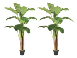 Planta Artificial Decorativa Arbol Grande Pack Banano 180cm Verde