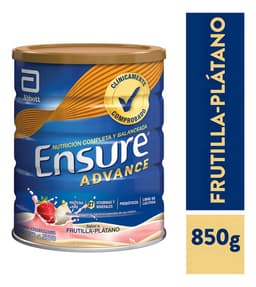 Ensure Advance Frutilla - Platano 850g Lata Suplemento Nutricional