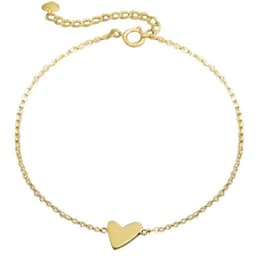 Pulsera Plata 925 Corazon Liso Dorado TALLA UNICA
