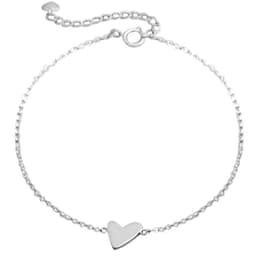 Pulsera Plata 925 Corazon Liso Plateado TALLA UNICA