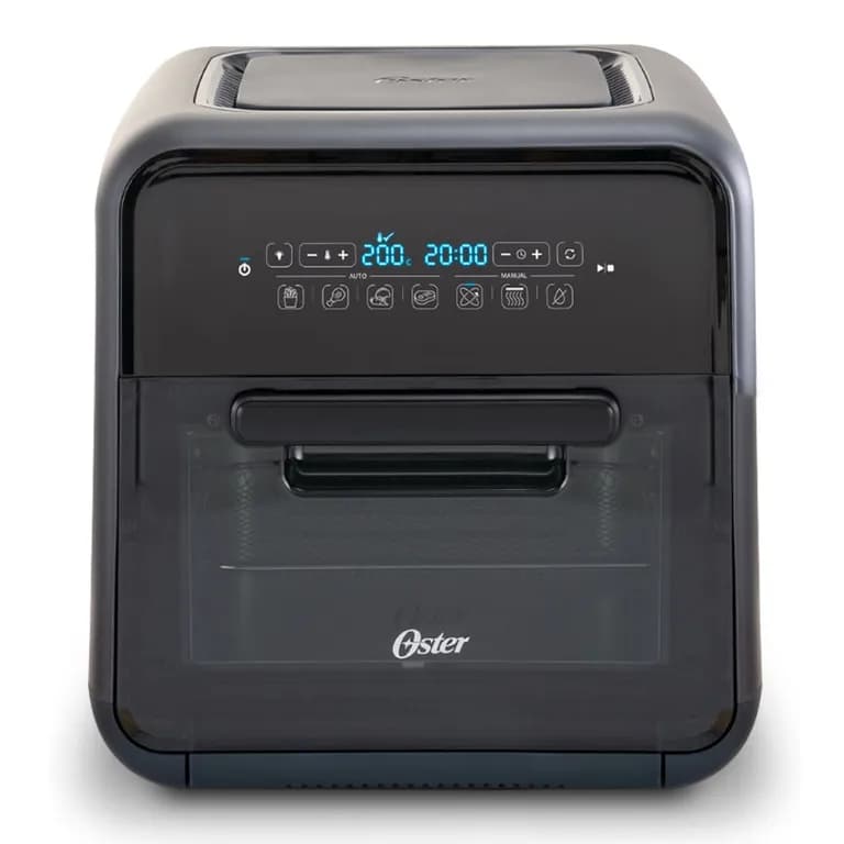 Super Freidora de Aire Digital CKSTAFOV3 Capacidad de 10 Lt para Hornear y Freir Alimentos Negro