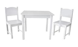 Mesa Infantil + 2 Sillas Blanco