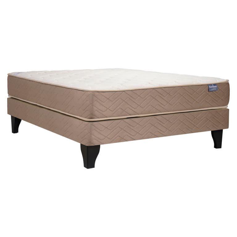 Cama Europea Bamboo 2 Plazas X 1.90Mt Base Normal