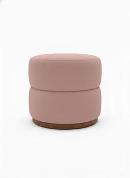PUFF GIRATORIO PALO ROSA LINO Rosado viejo