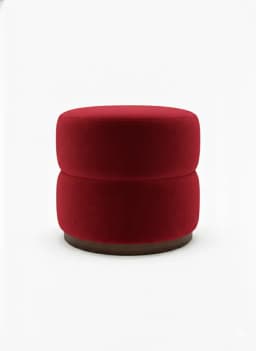 PUFF GIRATORIO ROJO FELPA Rojo