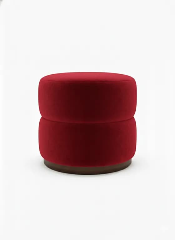 PUFF GIRATORIO ROJO FELPA Rojo