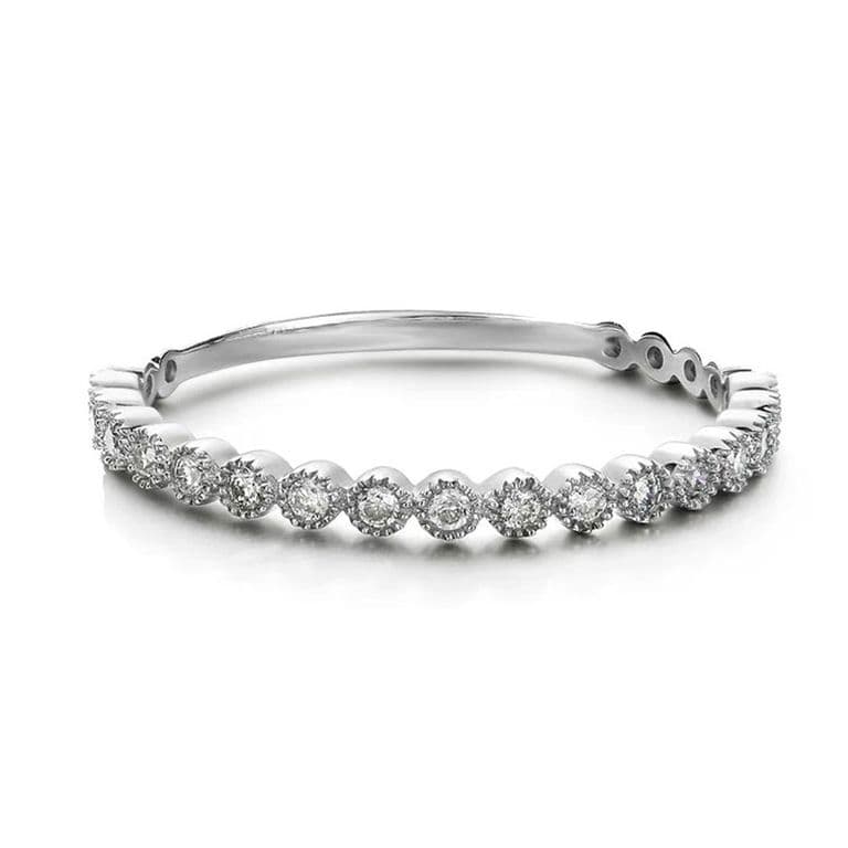 Anillo Plata 925 Medio Cintillo Circ Plateado 7