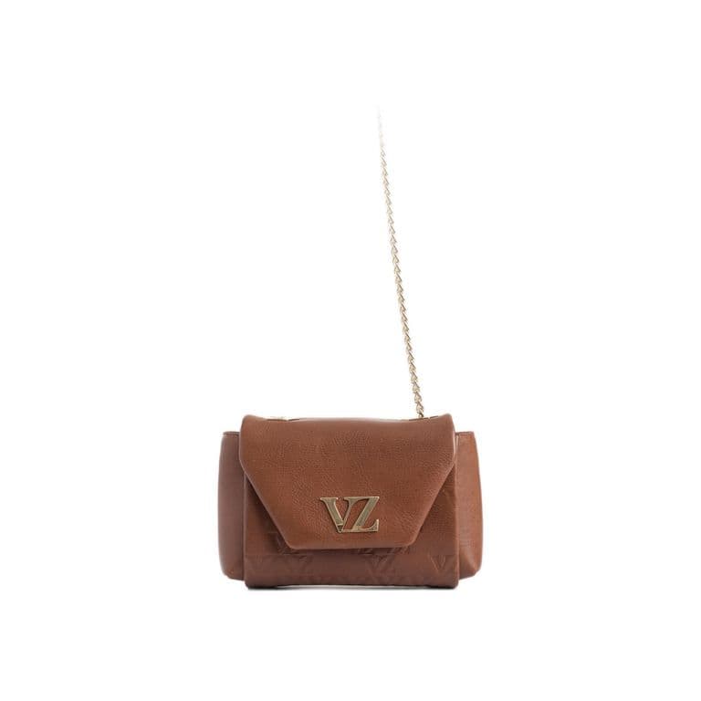 Velez Bandolera Mini Lili 3.0 Cuero Mujer Cadena Miel Ambar TALLA UNICA