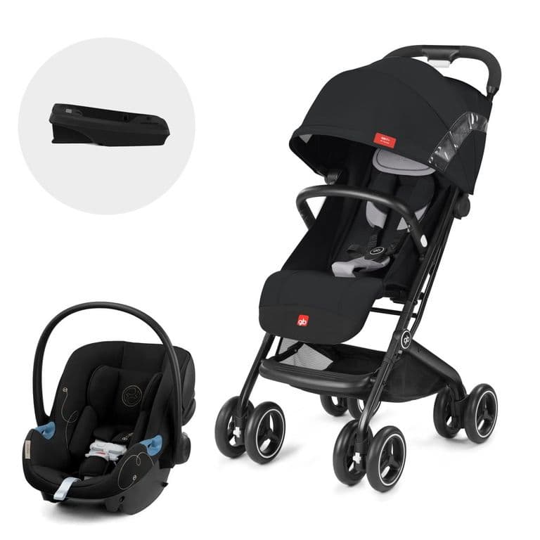 Coche Travel System Qbit Plus AT + Aton G + Base Negro