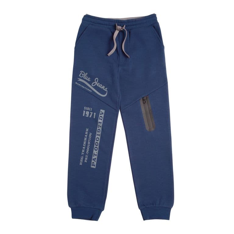 Pantalon Buzo Franela Nino Azul 4