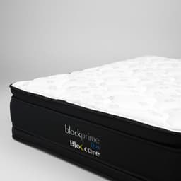 Cama 1.5 Plaza Box 8 cm - L200 cm + Colchon Black Prime - Modelo Dos / Con Rueda Deluxe (Gris)