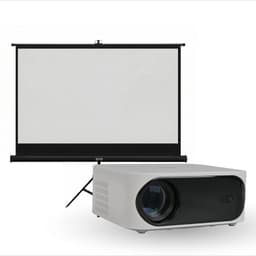 Proyector Portatil Orion 12000lm + Telon 100" Negro