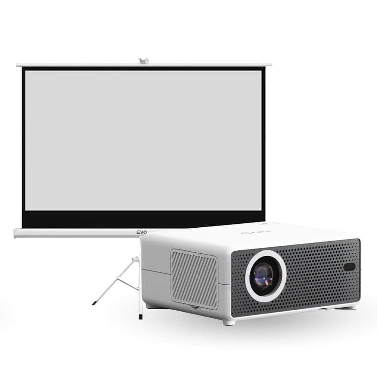 Proyector Portatil Hexa 8000lm + Telon 100"