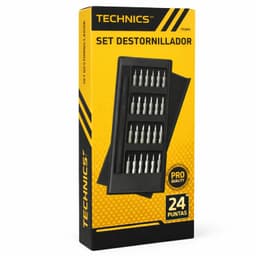 Set Destornillador 24Pcs Imantados Alta Precision Technics