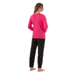 COD 1783 PIJAMA ALGODON , PANTALON ESTAMPADO Fucsia S