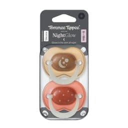 Chupete de silicona brilla en la oscuridad 6-18 meses 2 unidades NightGlow amarillo TommeeTippee