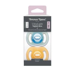 Chupete silicona 1 pieza ligero brilla en la oscuridad 6-18 meses 2 unidades Ultralight TommeeTippee