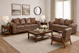 Juego de Living 3 2 1 Sitial Aconcagua Terracota