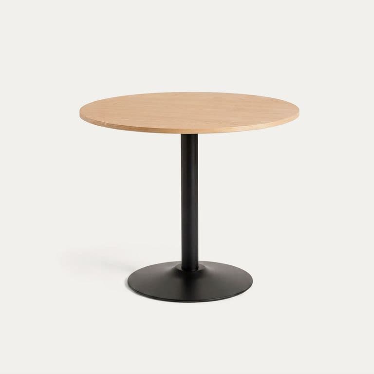 Mesa De Comedor Redonda Nordika Natural 80cm Madera clara